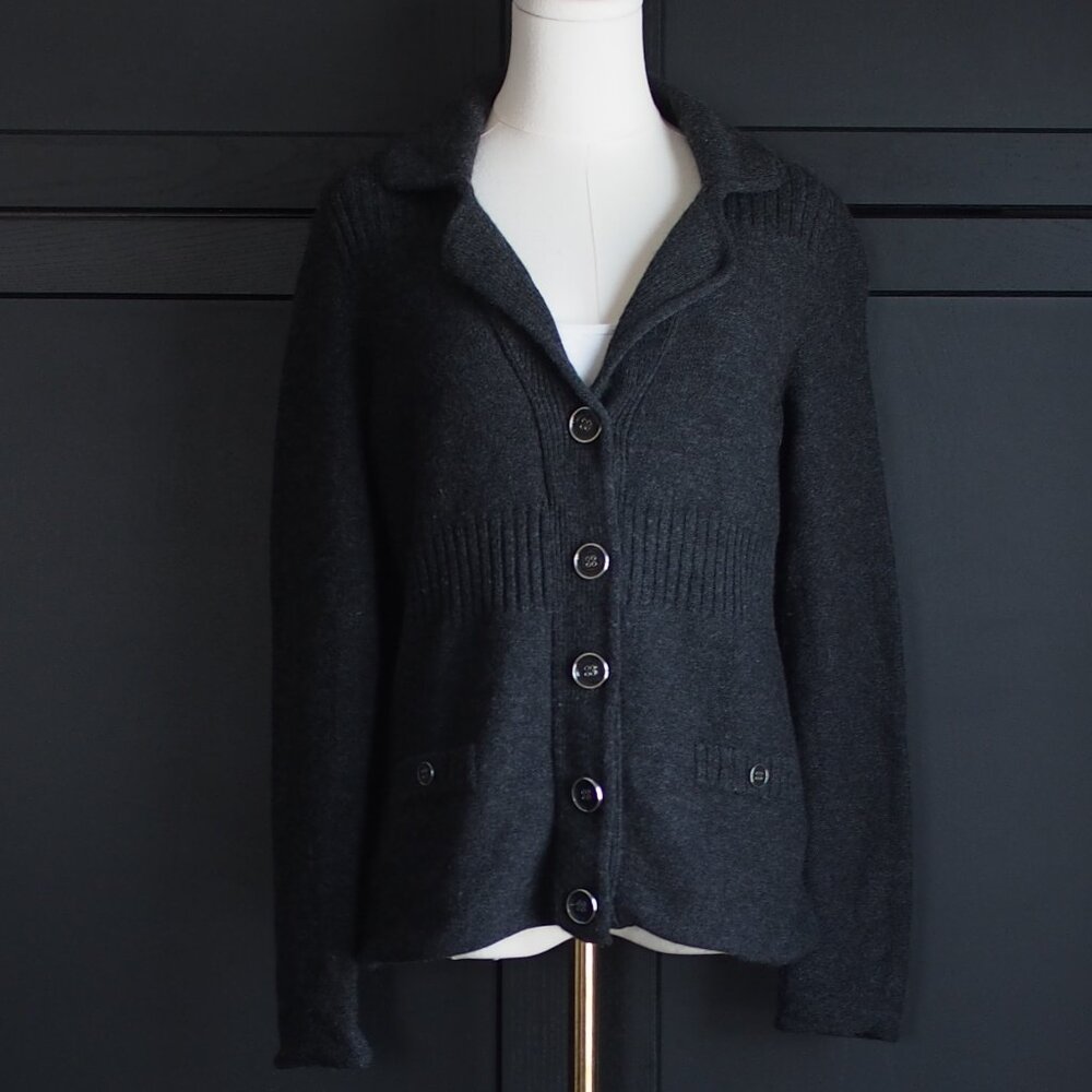 Sarah Spencer | 100% Merino Wool Button Front Cardigan